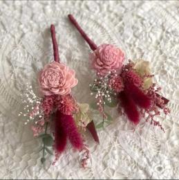 ドライフラワー贈呈セレモニー用お父様ブートニア3(1個)