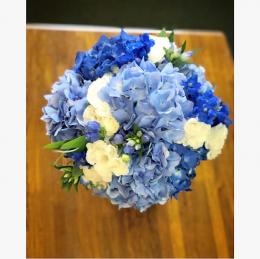 紫陽花のクラッチブーケ32青白