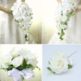 プリザカサブランカのキャスケードブーケ7