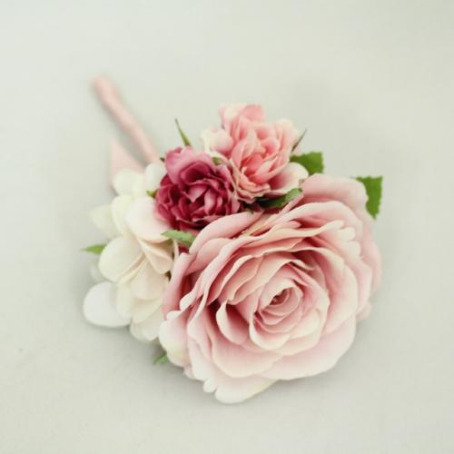 INFINITY / アート(造花)バックブーケ3桃