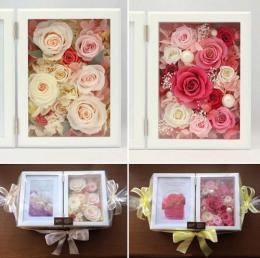 フォトフレーム×2台・桃白