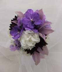 生花のフリースタイルブーケ6紫